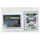 2 Pokemon Code Card Crimped Error Cards