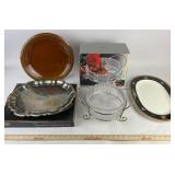 Mikasa Papillon China, Silverplate Tray, Pfaltzgra