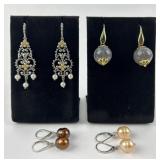 Bixby .925 18k earrings, 7.19g TW, Veronese .925