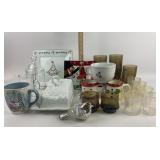 Christmas Decor, Glass Drinkware, Ceramic Dishware