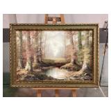 Acrylic Landscape Painting With Stream