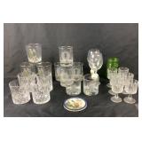 Crystal Glassware, Golf-Themed Tumblers, Wine Glas