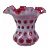 Coindot Cranberry Opalescent ï¿½Vase