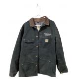 Carhartt Black Jacket With Corduroy Collar