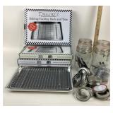 Checkered Chef Baking Racks, Jars, Mason Lids