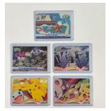 5 Vintage Pokemon Topps Trading Cards