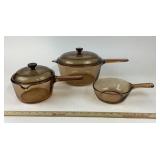 Corning Vision Amber Cookware With Lids