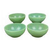 (4) old Fire King Jadeite cereal bowls. Some