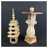 Antique miniature Japanese carved antler Kasuga