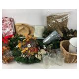 Holiday Decor, Metal Buckets, Glass Jars