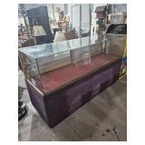 Glass Display Case With 2 Raised Glass Shelves -