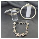 Silver Tone Dolphin Bracelet, Clasp Bracelet, Bang