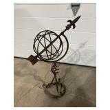Wrought iron garden sundial
