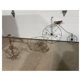Metal bicycle garden decor