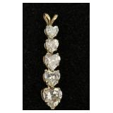10k gold & CZ pendant. Total weight 1.41 grams