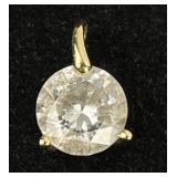 14k gold & CZ pendant. Total weight 1.16 grams