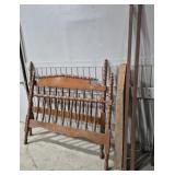 Wood Full Size Headboard, Footboard & Metal Bed