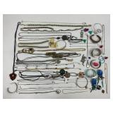 Costume Jewelry: J. Crew rhinestone necklace,