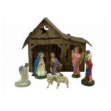 Nativity Scene Figures With Stable