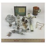 Porcelain Miniatures, Bone China Tea Cup, Crucifix