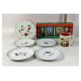 Peanuts Plates, Holiday Pint Glasses, Mug