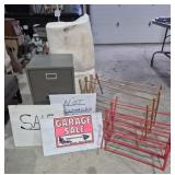 Metal File Cabinet 2 Drawer, Foldable Clothes