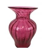 Cranberry Color Glass Vase by Rossi