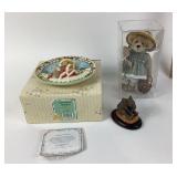 Apple Farm Bear, Collectible Plate, Plush Bear, Ba