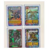 4 Digimon Holographic Trading Cards