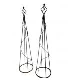 2 metal obelisk garden decor 32'