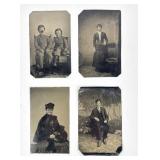 4 Tintype Photographs