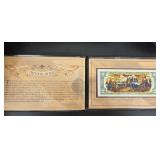 Colorized Two Dollar Bill in Display Folder