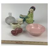 Ceramic Planters, Hobnail Glass Bottle, Decorative