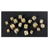 Antique carved bone dice