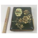 Green Victorian Photo Album With Cabinet Card Phot
