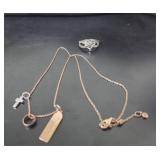 Origami Owl .925 Sterling Silver Necklace and Pend