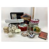 Ceramic Figurines, Festive Tins, Kitchenware