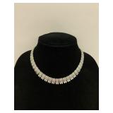 Kramer Silver tone fringe necklace, 16 inches