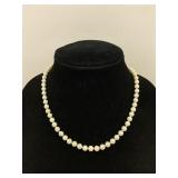 14 Stamped Pearl Necklace 18 inches