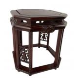 Asian carved wood stand. 10 inches tall x 9