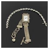 Sterling Silver Bracelet TW: 7.81 grams and