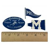 Old painted wood Millburn High School football