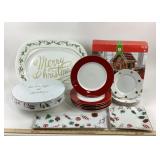 Crate & Barrel Christmas Plates, Better Homes Cake