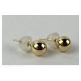 Pair 14k gold earrings. Weight not including