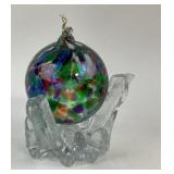 Handblown Glass Ornament With Clear Stand