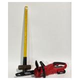 Hyper Tough Electric Chainsaw, Sledgehammer