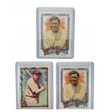 3 Babe Ruth Trading Cards