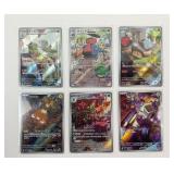 6 Pokemon Full Art Trading Cards