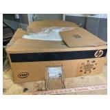 Box of Clear carrier single handle shopping bags