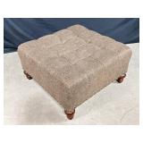 Fabric Ottoman With Tufted Top